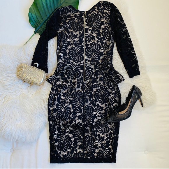 Lace peplum dress - Picture 2 of 6
